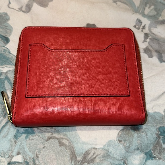 COACH Coral Crosshatch Leather Wallet Pristine - Picture 2 of 16